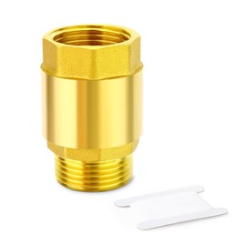 ERGAOBOY 1Pcs Brass One-Way Check Valve, 1/2" BSP Thread Female and Male in-Line Valves Water Backflow Prevention