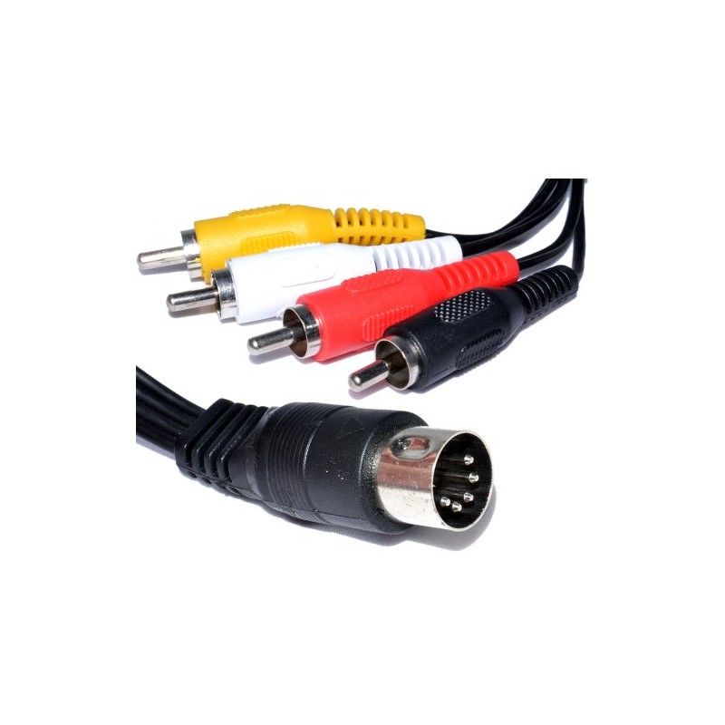kenable 5 Pin Male Din Plug to 4 x RCA