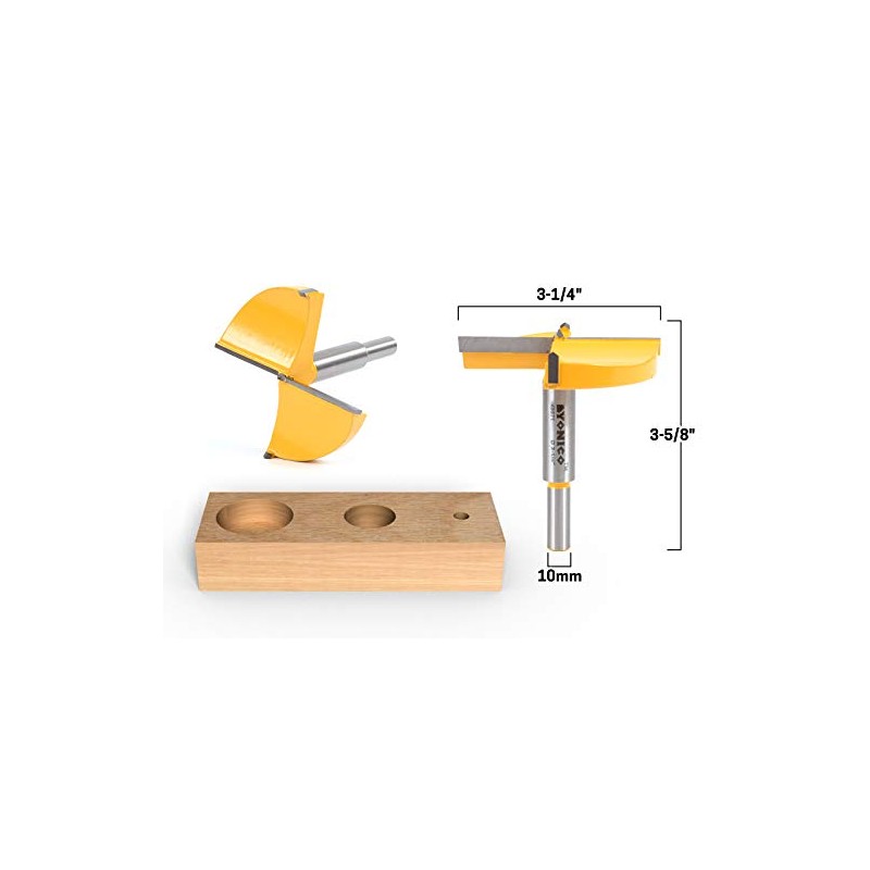 YONICO 43071C 3-1/4-Inch Diameter Carbide Forstner Drill Bit 10mm Shank
