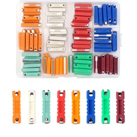 TYBYBB 120 pieces torpedo fuses, car fuse set, melting fuses 5A 8A 10A 16A 20A 25A 30A 40A torpedo fuses, with plastic storage box for vintage cars