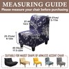 Armless Accent Chair Cover Printed Slipper Chair Slipcover Stretch Retro