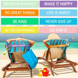 Boao 8 Pack Towel Bands for Beach Chair, Pool & Cruise Essentials, Elastic and Windproof, Towel Chair Clips Lounge Strap Holder, Cruise Ship Accessories (Inspirational)