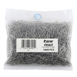 American Fishing Wire Broches de Bloqueo Duo, tamaño #2, 25 LB (11 kg) Prueba, Brillante, 1000 Piezas