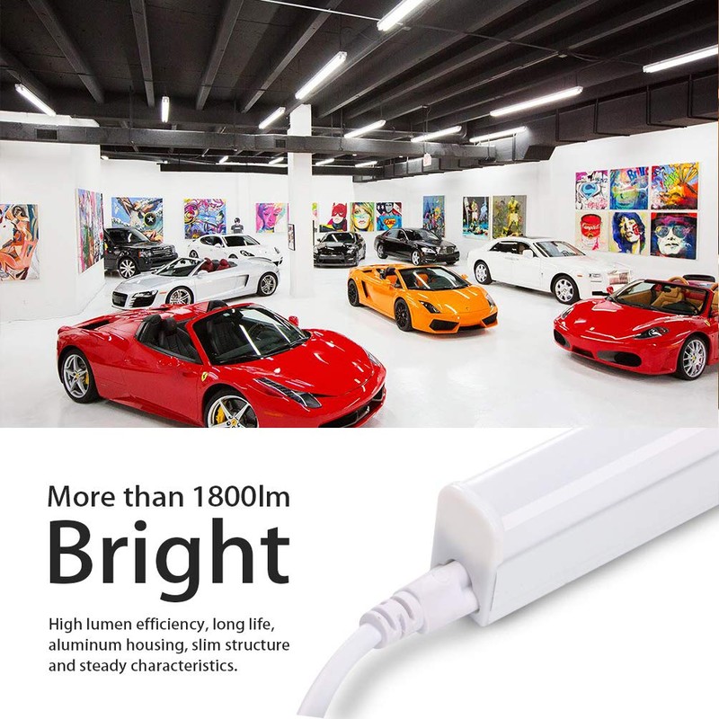 Kihung (8 Pack LED T5 3FT Tube Light Fixture, 15W,
