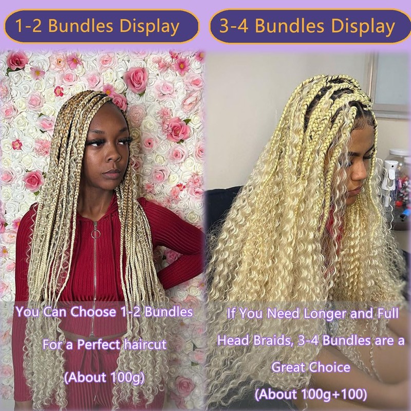 Eileen 613 Blonde Human Braiding Hair 18 Inch 100g 2