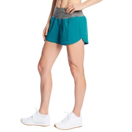 C9 Champion Women's 3.5" Knit Premium Running Shorts, Mermaid/Ebony Heather, L