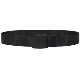 WedDecor Nylon Webbing Military-Style Belt, 1.5" Canvas Belt with Flip Plastic Buckle, Combat Webbing Belt for Cargo Pants, Tactical Belt for Military Wear, Outdoor Sports, Black