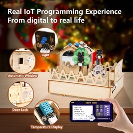 STEM Kits for Kids Age 12+, ACEBOTT IoT Smart Home Kit for Teens, STEM Toys Compatible with Arduino & Scratch, Coding Set with House Building, Sensors & App Control, Gift for Teens & Adults