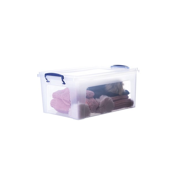 Superio Clear Storage Container with Lid, 16 Quart Plastic Bin