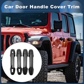 INFINAUTO Autotürgriffabdeckung, Seitentürgriffabdeckung für Subaru Forester 2019-2024 ABS Carbonfaser-Muster Schwarz, 1 Satz