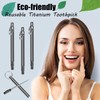 Iliensa 3 Pieces Portable Titanium Toothpicks,Metal Pocket Toothpick Stainless Steel