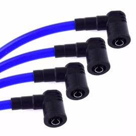 Unbranded BLUE RACING HIGH CONDUCTIVE SPARK PLUG WIRES SET FITS 91-98 240SX KA24DE DOHC