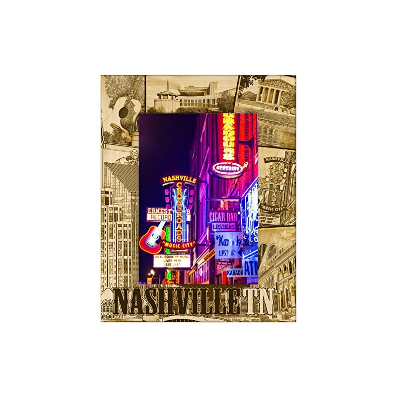 Saddle Mountain Souvenir Nashville Tennessee Laser Engraved Wood Picture Frame