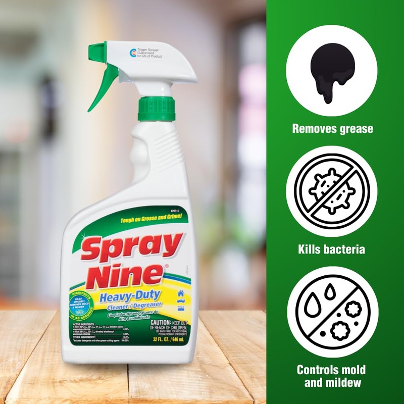 Spray Nine 26810 Heavy Duty Cleaner, Degreaser & Disinfectant for