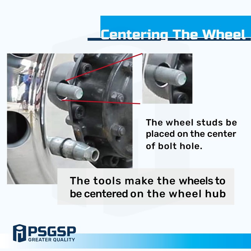 PSGSP Wheel Centering Tool Pair Frosted Chrome with M22x1.5 Internal