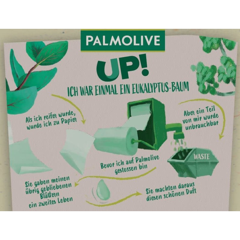 Palmolive UP! Eucalyptus and Apple Shower Gel 200 ml with