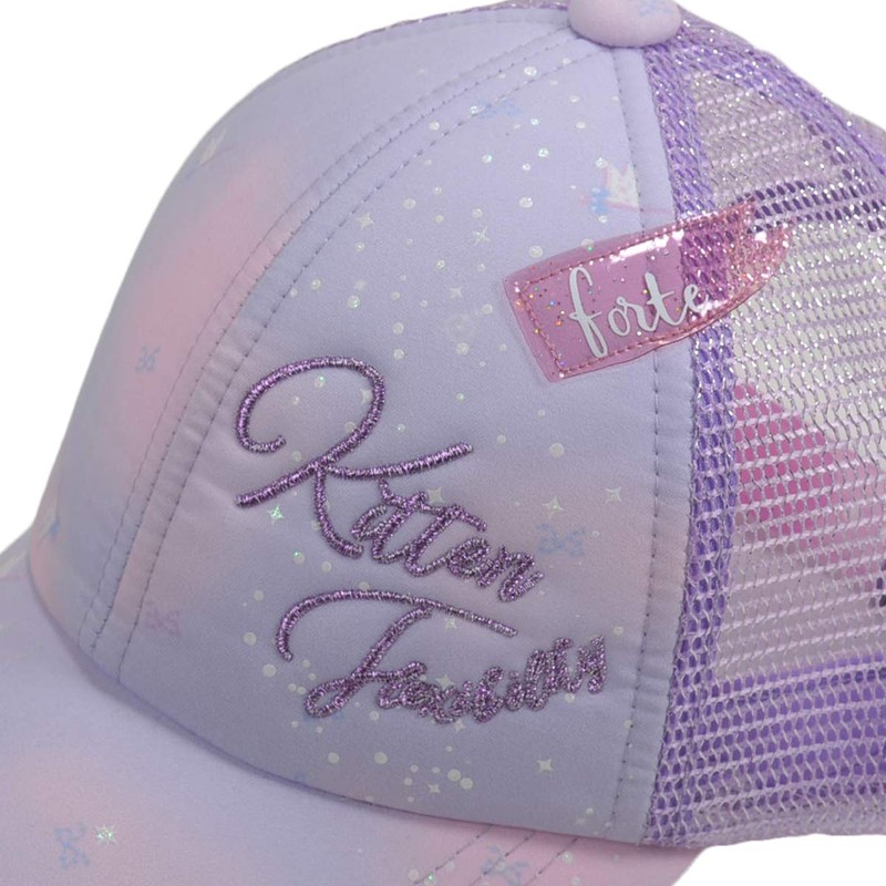 Happybeans Girls' Gradient Mesh Cap, Kids, Elementary School Students, purple