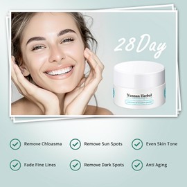 Yunnan Herbal Melasma Cream, Dark Spot Remover for Face Spot Cream, Freckle Removal Cream with Arbutin Niacinamide, Sun Spots, Freckles, Blemish Melasma Treatment for Face Cream, 20g