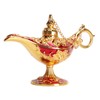 Zinc Alloy Retro Arabian Lamp Tabletop Exquisite Engraved Legend Wishing