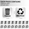 Bueake Pack of 16 Recycle Sticker for Trash Bins self
