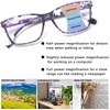 CLASAGA Progressive Multifocus Reading Glasses for Women, Pattern Print Blue