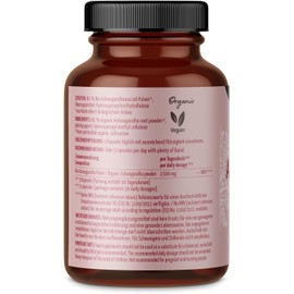 Ashwagandha Capsules Organic Pack of 150 | High Dose 1500 mg per Daily Dose | Finely Ground Ashwagandha Powder in Organic Quality | Important Role in Indian Ayurveda | from Achterhof