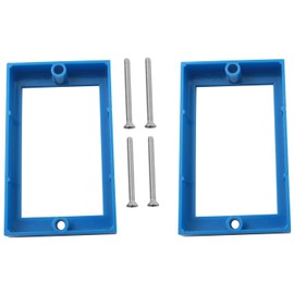 LQ Industrial 2PCS 9.3x5.7x1.3cm Blue Socket Box Extender with Screws - Plastic & Metal - Not Water Resistant