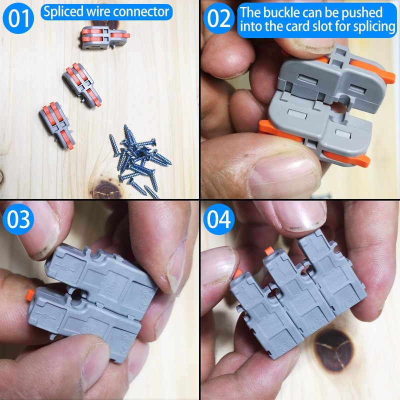 Plug Connector, 1 in 2 Aug Compact Splice Connector with