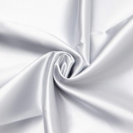 Toray T880-1 Silk Satin Fabric, Approx. 48.0 inches (122 cm) x 3.3 ft. (1 m) Cut, Color 31: Silver