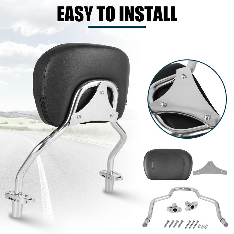 DSISIMO Detachable Passenger Backrest Sissy Bar With Back Rest Pad