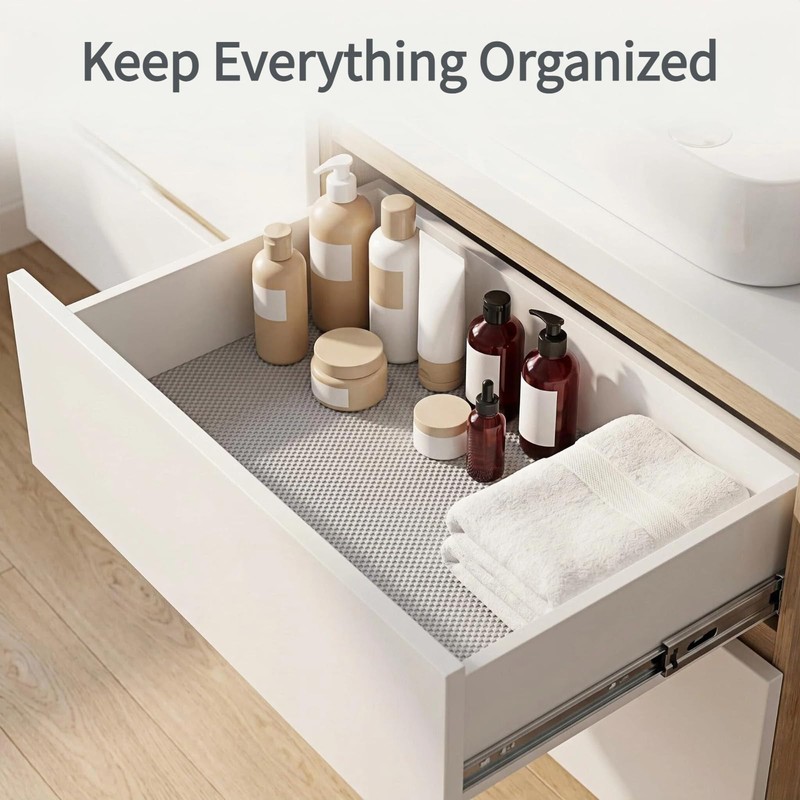 Drawer Liner, Shelf Liner, Non Slip, Non-Adhesive, 12" x 20'
