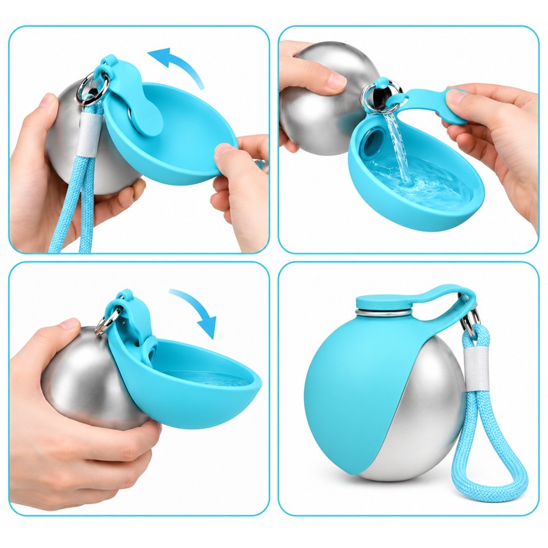 Portable Pet Water Bottle for Walks & Travel – 304