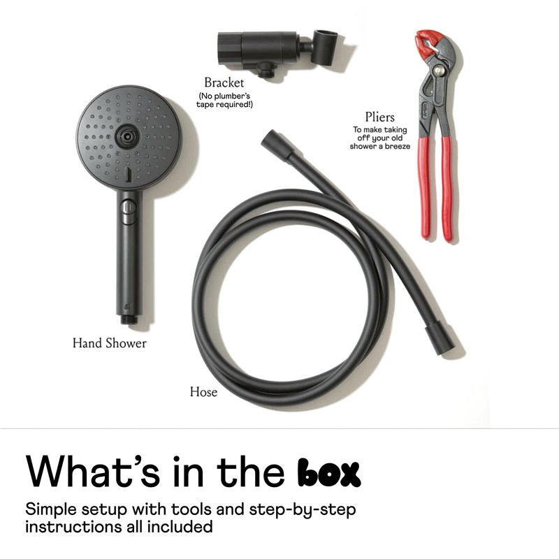 Sproos - Handheld Shower Head, High Pressure, 3 Spray Functions