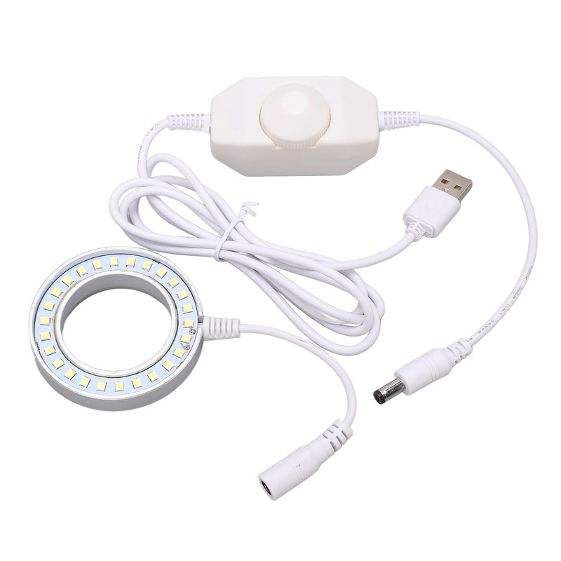 LED Ring Light Adjustable for Stereo Microscope Industrial Camera Imaging