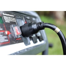 NEMA L5-30P to L5-20R Plug Adapter - 20 Foot, 20A/125V, 12 AWG - Iron Box # IBX-3661-20 (20 ft)