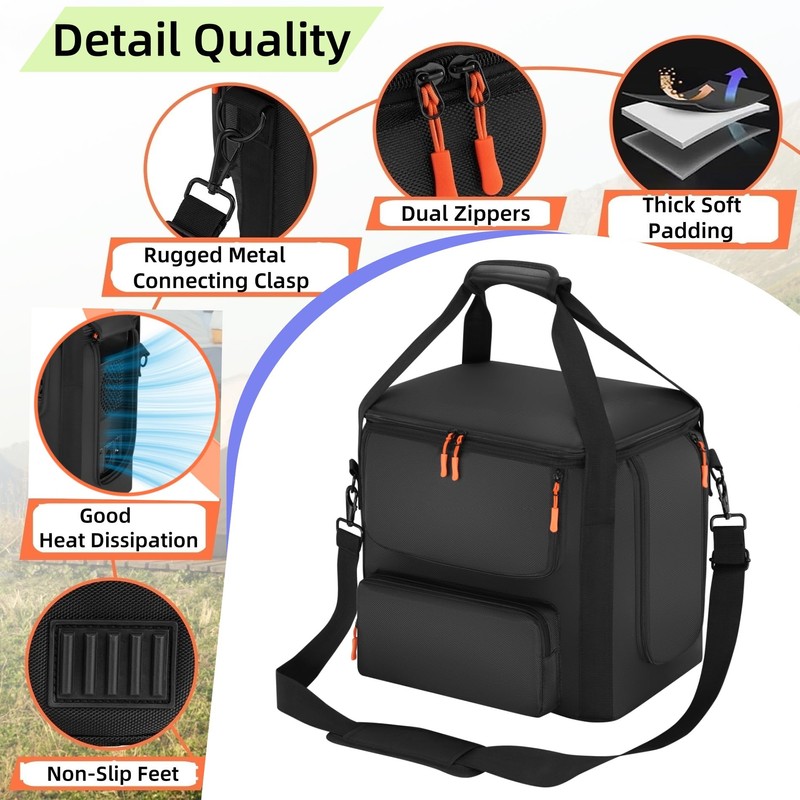 Portable Power Storage Bag Compatible with BLUETTI AC180,Soft Carrying Bag