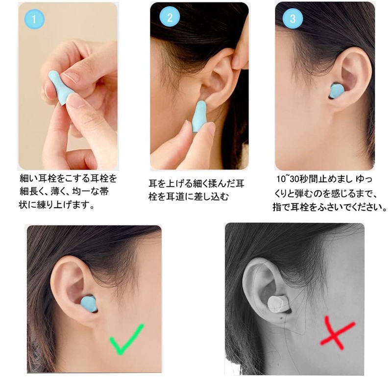 LIKENNY Earplugs for Sleep, 38 dB Noise Insulation, High Performance,