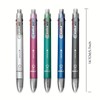 MROOFUL 34Pcs/Set 6 Colors Pen Creative Multicolor Ballpoint Pen With