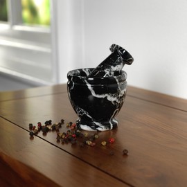 Mini Black Marble Pestle & Mortar