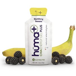 Hüma Chía Gel Energetico Plus Natural 42 gr Caja de 24 Unidades - Sabor Banana y Mora                                                                 