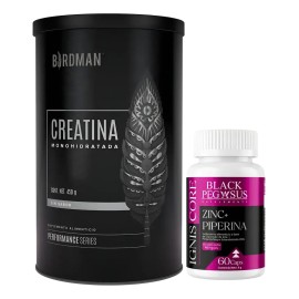 Creatina Monohidratada Birdman + Gluconato De Zinc Black P.