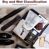 LYSAIMG 5Pcs Transparent Shoe Bags for Travel, 11.8x15.7Inches Drawstring, Waterproof,