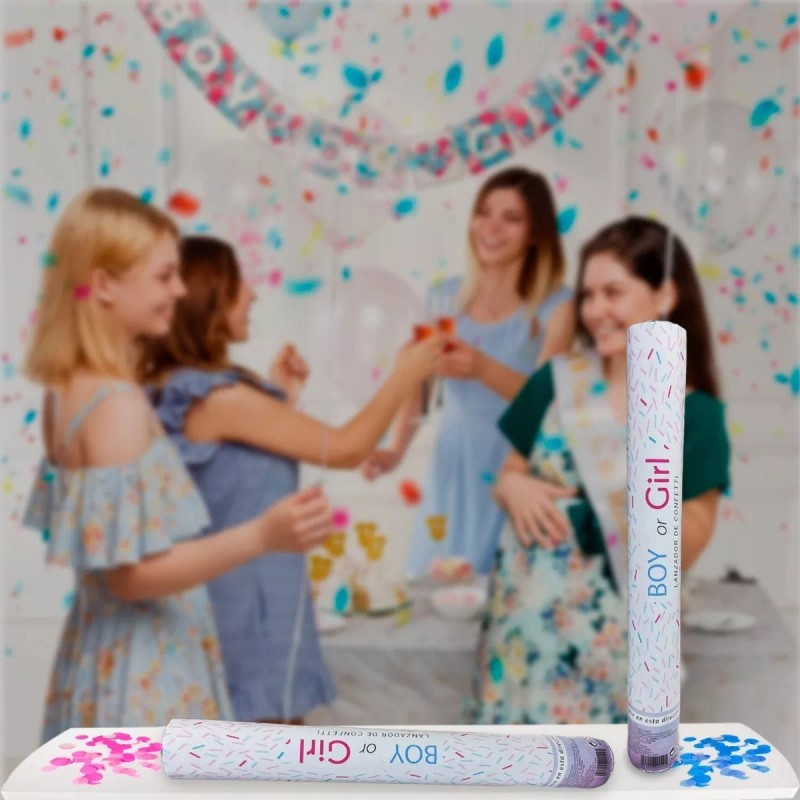 Satnam Bazuca De Confeti Chico 28cm. Revelación Género Azul O