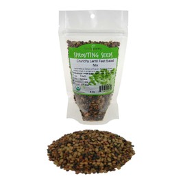 Crunchy Lentil Fest Sprouting Seed Mix - 8 Oz - Handy Pantry Brand - Organic - Green, Red & French Lentils- Edible Seeds, Salad, Soup, Sprouts & Food Storage