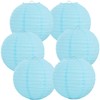 BEISHIDA 12-Inch Light Blue Round Paper Lanterns Decorative Hanging Asia
