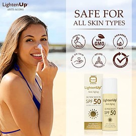 LIGHTEN UP  Protector solar facial FPS 50  Loción ligera con componentes AntiAge  Hidratación, control de brillo y cuidado diario de la piel  Skin... 