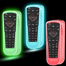 3 Pack Remote Cover for Dish Network Remote Control 52.0/54.0, Silicone TV Remote Case Skin Sleeve Glow in The Dark Green Red Blue