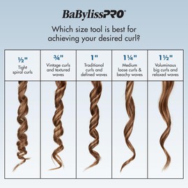 BaBylissPRO BaBylissPRO Nano Titanium Professional 1.25" Curling Iron with Extended Barrel Perfect for Longer Hair