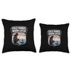 Cold Hands Warm Catch Ice Fishing Design Throw Pillow
