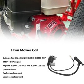 GX390 Ignition Coil with Spark Plug and ON/Off Switch,Assembly Replacement Parts for Honda GX240 GX270 GX340 GX390 8HP 11HP 13HP Engine